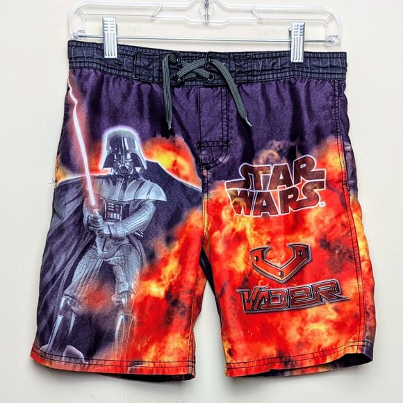 Revenge Sith Darth Vader Swimsuit Swim Trunk Shorts Bathing Suit Star Wars VTG - Picture 1 of 9